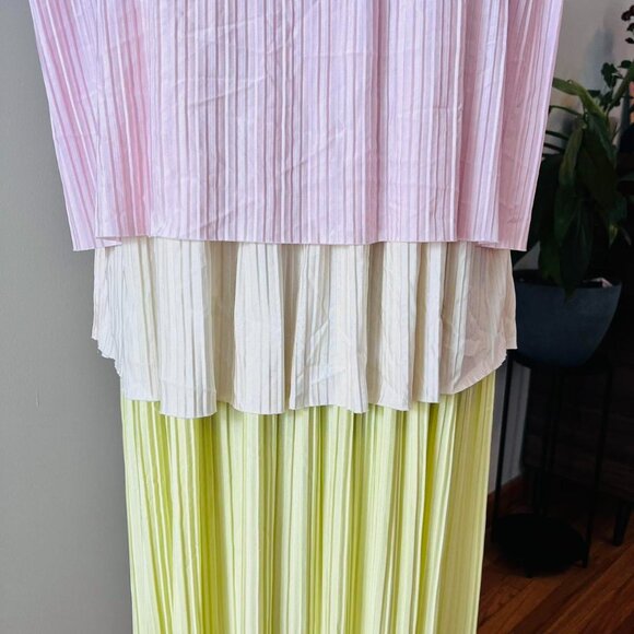 HOLIDAY SALE 50% OFF! // BOSS Emanis Colorblock Pleated Dres - Picture 3 of 4